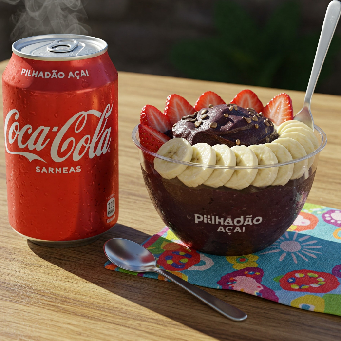 01 COCA LATA 350 ML + 1 COPO DE AÇAI 500 ML: