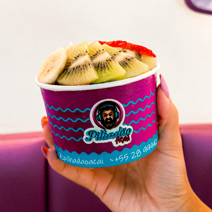 1 COPO DE AÇAI 350 ML + 1 PALETA MORANGO