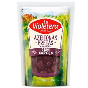 AZEITONAS PRETAS COM CAROÇO LAVIOLETERA 100G