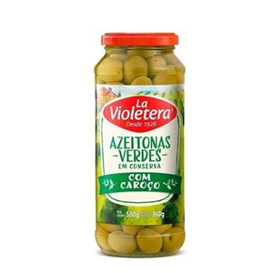 AZEITONAS VERDES COM CAROÇO VD LAVIOLETERA 200G 