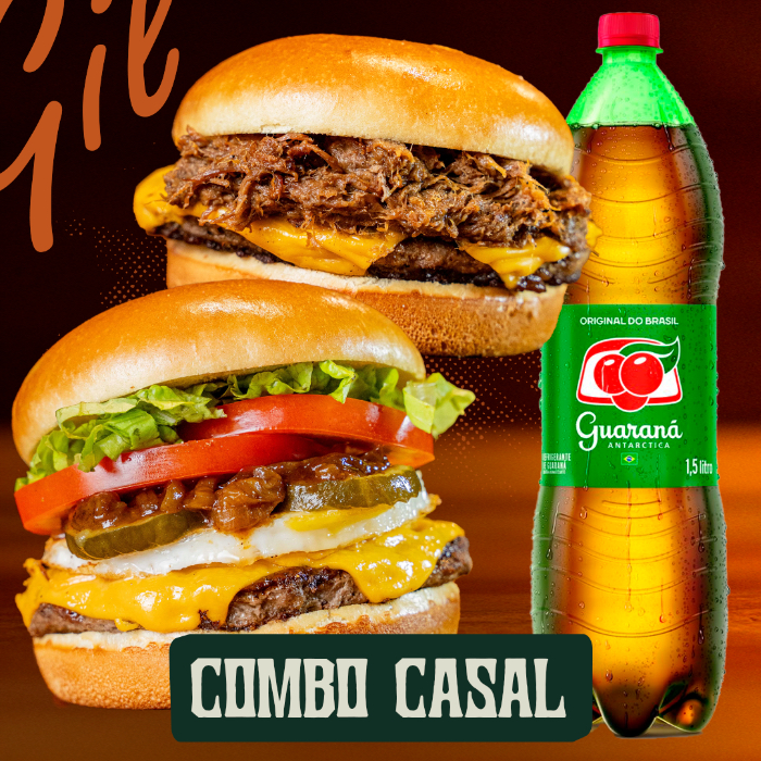 COMBO CASAL (COSTELA BURGER + CHEESE SALADA + GUARANÁ 1,5L)