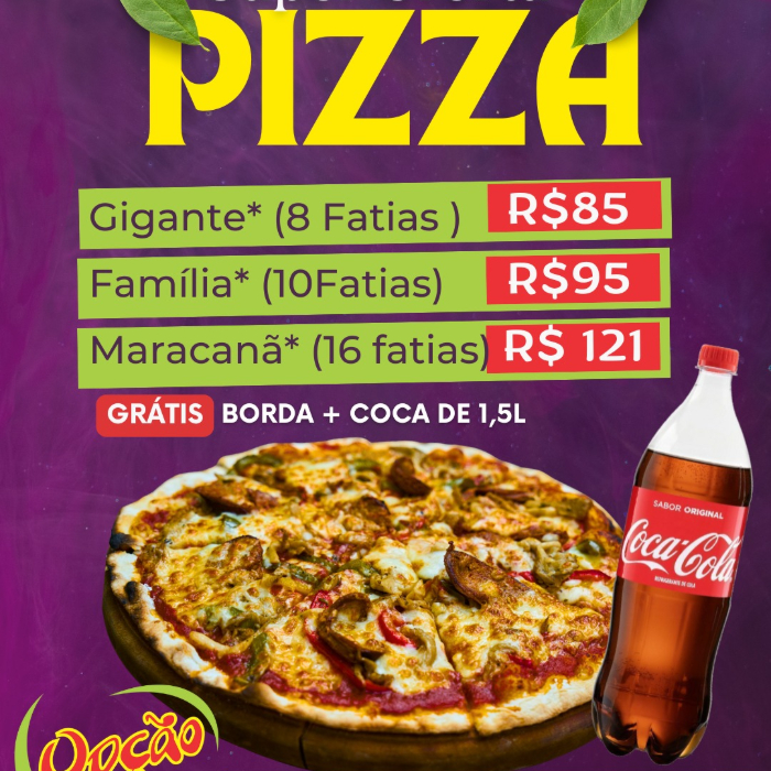 COMBO PIZZA+BORDA DE CATUPIRY+COCA 1,5ML