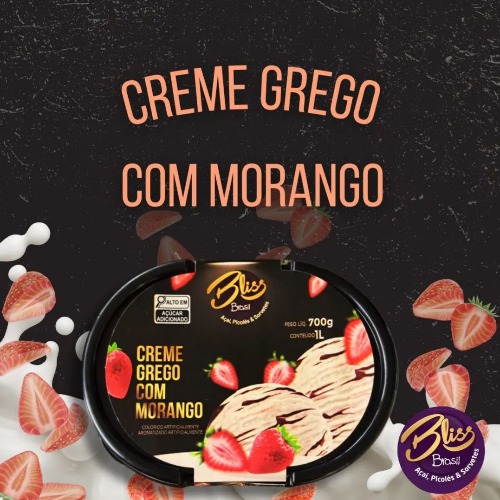 CREME DE IORGUTE GREGO DE MORANGO 1 LITRO