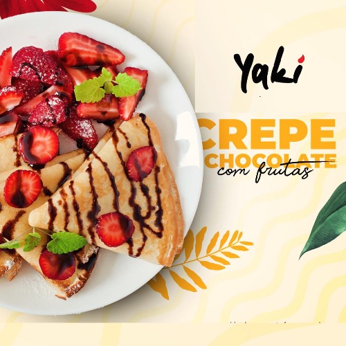 CREPE CHOCOLATE BRANCO COM MORANGO