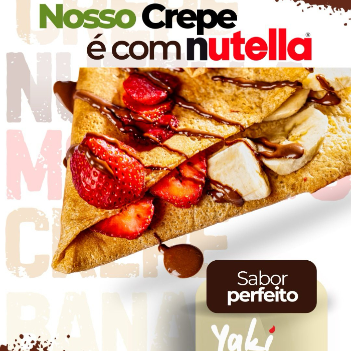 CREPE DE NUTELLA COM BANANA
