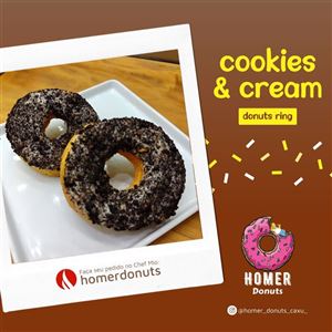 DONUTS RING COOKIES IN CREAM