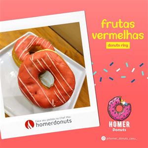 DONUTS RING FRUTAS VERMELHAS