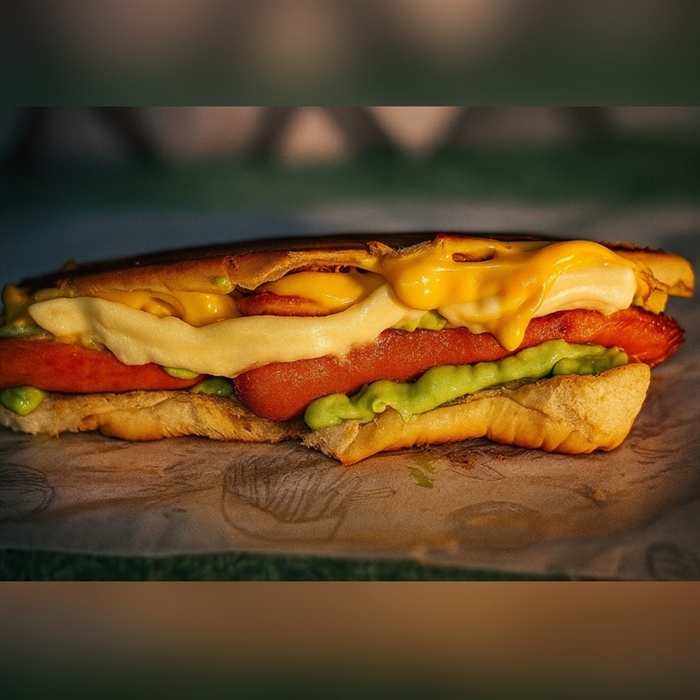 < Hot Dog Prensado especial com Catupiry e Cheddar >