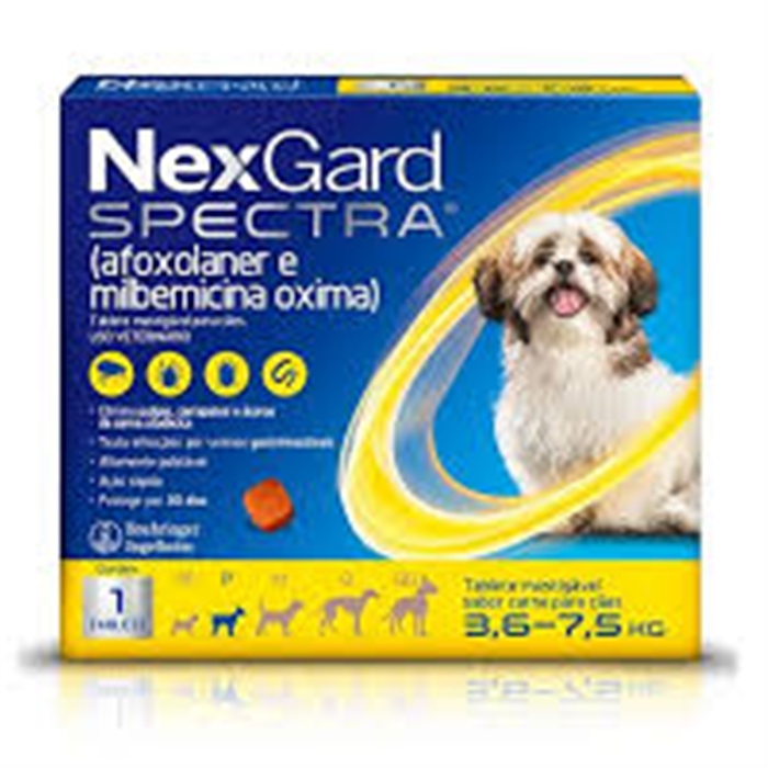 NEXGARD SPECTRA 3,6-7,5 KG - 1 TABLETE MASTIG