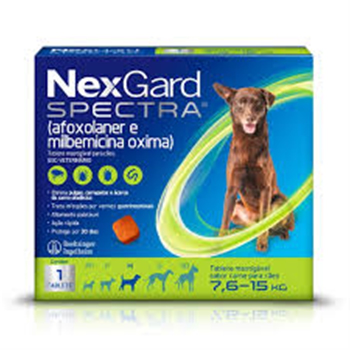 NEXGARD SPECTRA 7,5-15 KG - 1 TABLETE MASTIG