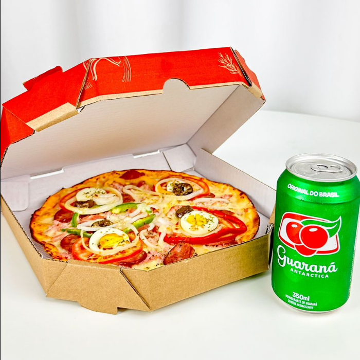 PIZZA 4 FATIAS MASSA FINA+ REFRI LATA