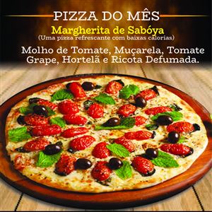 PIZZA DO CHEF - PIZZA DO MÊS - MARGHERITA DE SABÓYA - GRANDE (8 PEDAÇOS)