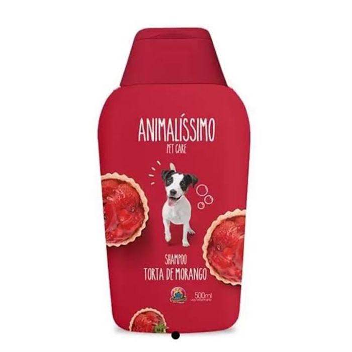 SHAMPOO ANIMALÍSSIMO TORTA DE MORANGO 500ML