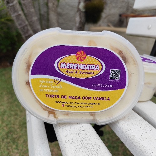 SORVETE TORTA DE MAÇÃ COM CANELA