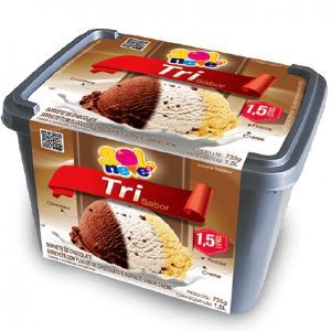 TRI SABOR (CHOCOLATE COM FLOCOS E CREME) - 1,5L