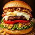 < Majestic Frango Burger > < Burger de Frango com Presunto aos Queijos >