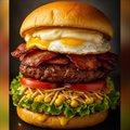 < Mast Bacon Huevo Burger > <Burger de Bacon com Ovo Na salada >
