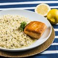 RISOTO DE LIMÃO SICILIANO COM SALMÃO